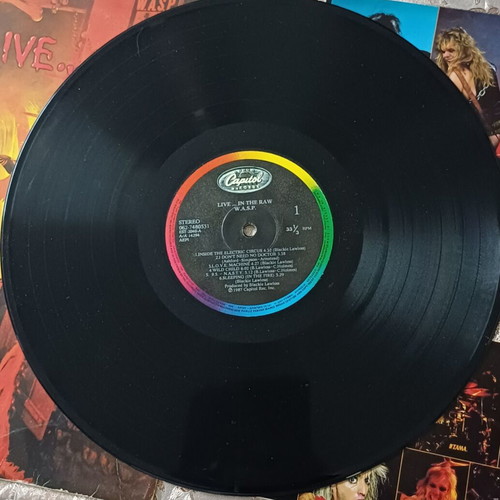 W.A.S.P. Live In The Raw vinyl record like new, metal