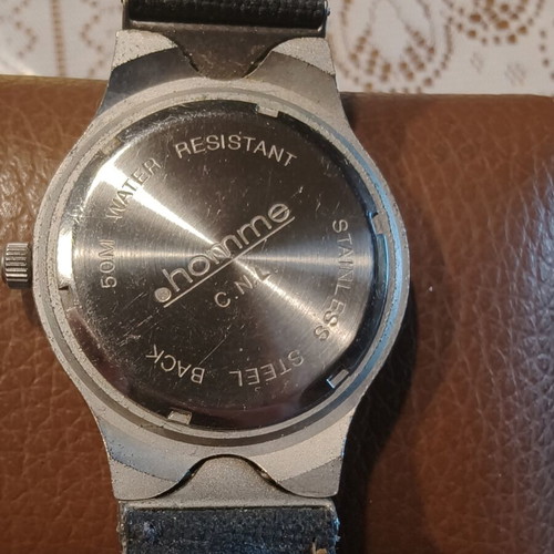 .Homme Vintage Style Men's Quartz Watch Blue Dial used 50M Water Resistant