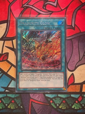Yu-Gi-Oh Dragunity Glow secret rare card new condition