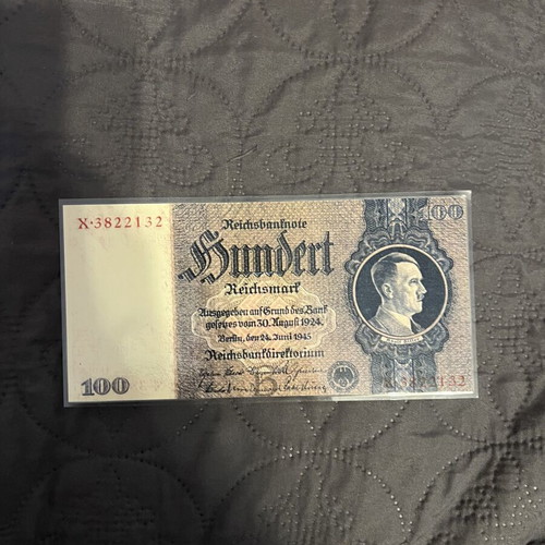 Old laminated banknote