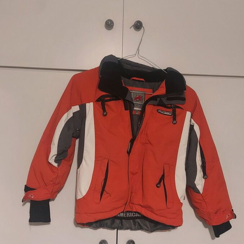 Ski jacket used for 3-4 years old, red unisex