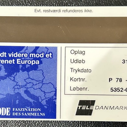 Denmark Phone Card Kostas Simitis 09/96 like new