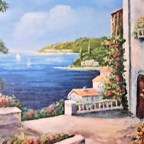 Signed painting (Ormos) on canvas like new with frame