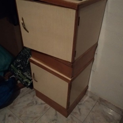 Κομοδίνα αντίκα μεταχειρισμένα, σετ 2, δεκαετία 50