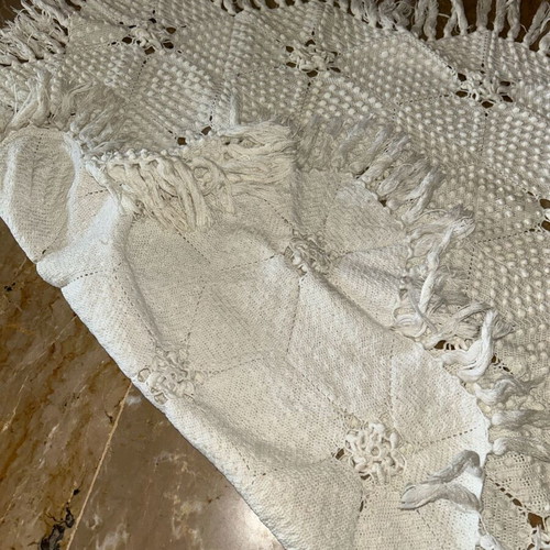 Vintage handmade crochet table runner 1.38m x 0.90m