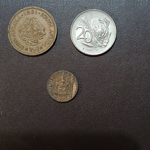 South Africa coin set 1961/1965/1970