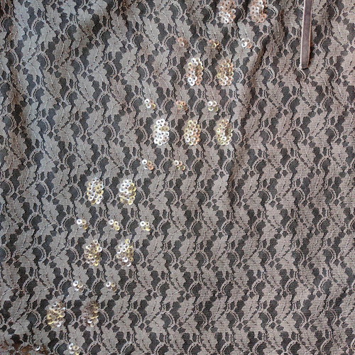 Fransa gray midi lace skirt like new, silver sequins