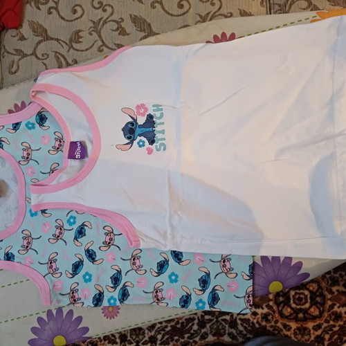 Stitch kids tank tops like new, size 128 cm, colorful
