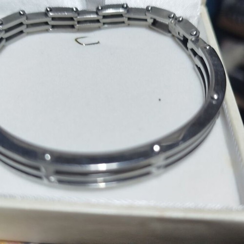 Gregio stainless steel men's bracelet new silver