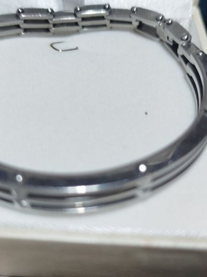 Gregio stainless steel men's bracelet new silver
