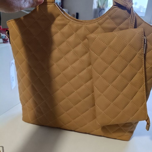 Dream River large women's shoulder bag camel with clutch