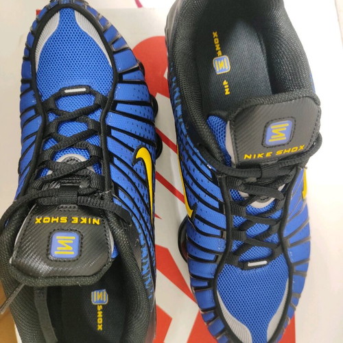 Nike Shox TL like new, size 45, blue and yellow