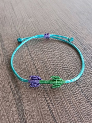 Macrame tulip bracelet new, colorful handmade