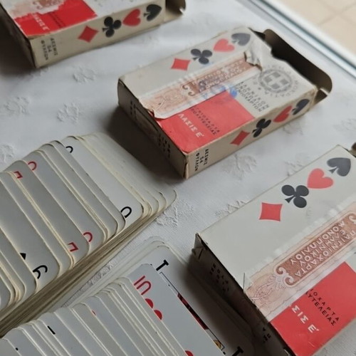 Paigniocharta Greek Monopoly Playing Cards like new, set of 3