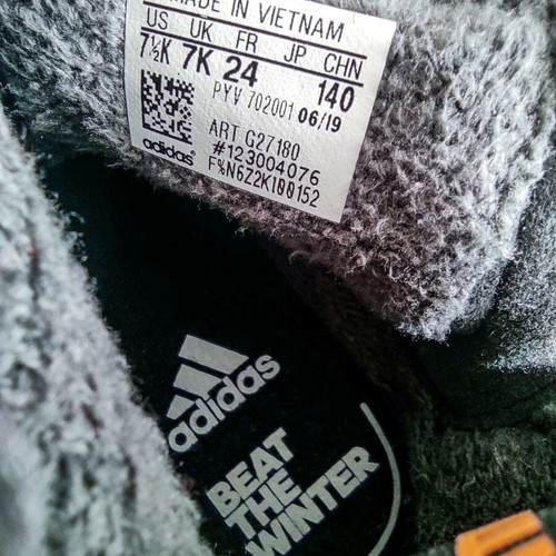 Adidas Rapidasnow kids winter boots like new, black orange size 24