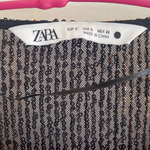 Zara blouse with sequins like new, size Small