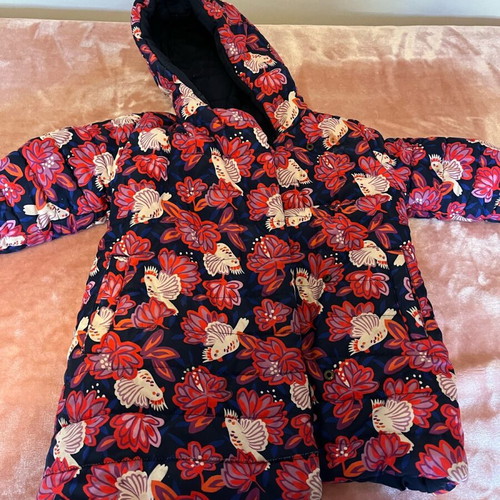 Girls' reversible jacket 4-5 years like new, blue multicolor