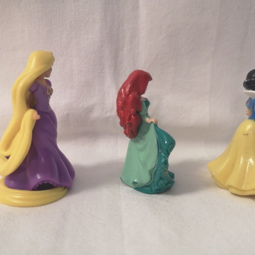 Disney princesses used, pack of 3 Ariel, Snow White, Rapunzel