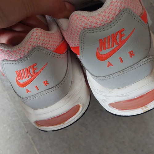 Nike Air Max sneakers used, size 38, white and orange