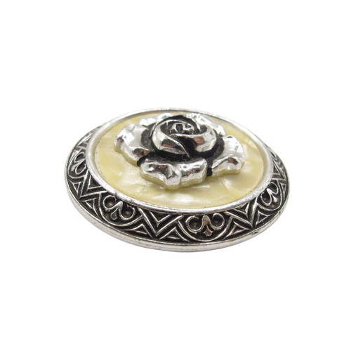 Vintage scarf ring like new from West Germany with floral motif