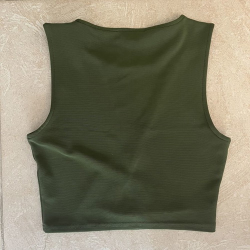 Stradivarius Khaki Crop Top XS like new