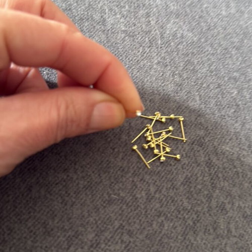 Nose earrings new, silver gold plated, pack of 18