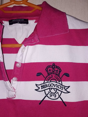 Julia Bergovich summer cotton t-shirt size S like new, white and pink