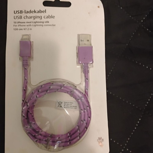 Charging cable for iPhone 1.20m purple, new