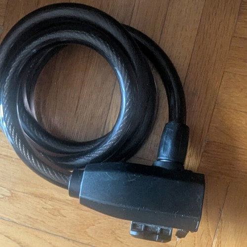 Smart cable lock with fingerprint used, USB, waterproof IP65