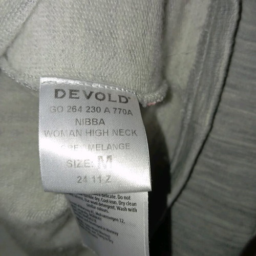 Devold merino sweater size M like new, gray