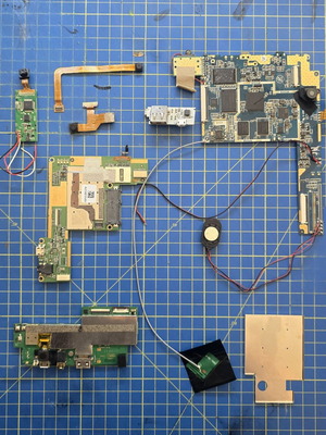 Android tablet parts used, motherboards, cameras, speakers