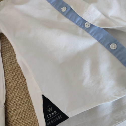 Lapin House shirt for 18-month-old boy white with blue detail new
