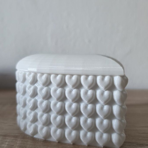 Heart-shaped box like new, 3D printed PLA plastic