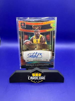 Sofoklis Schortsanitis Tie-Dye Prizm Autograph Card 2025-26 Panini Select EuroLeague