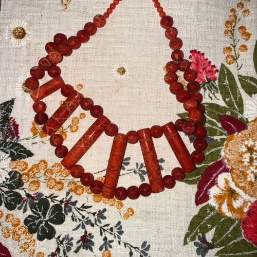 Unique Necklace with Genuine Coral new