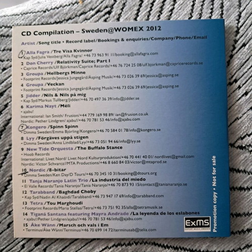 Sweden Womex 2012 CD like new, jazz