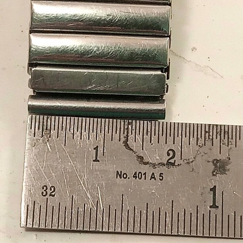 Elastic stainless steel watch bracelet used