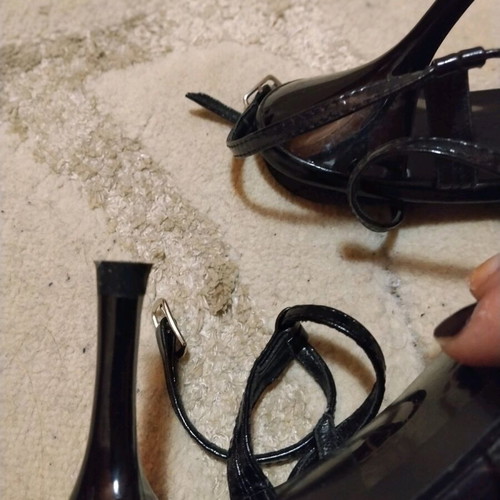 Sabino sandals like new, black with rhinestones and crisscross straps