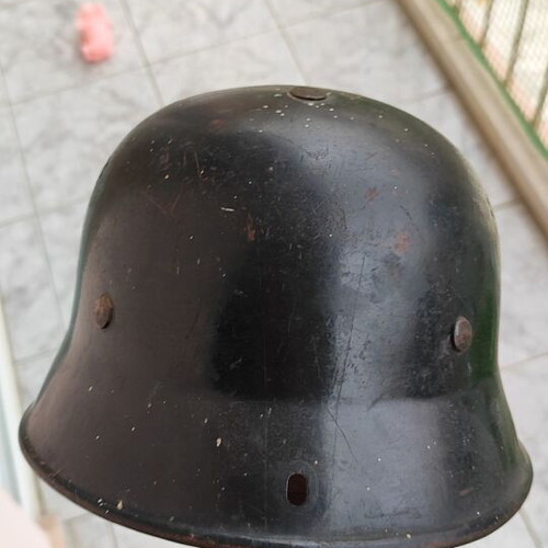 German World War II helmet used, complete