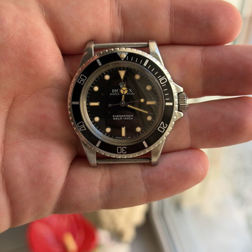 Rolex Submariner 5513 wristwatch used, serviced dial and bezel