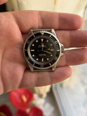 Rolex Submariner 5513 wristwatch used, serviced dial and bezel