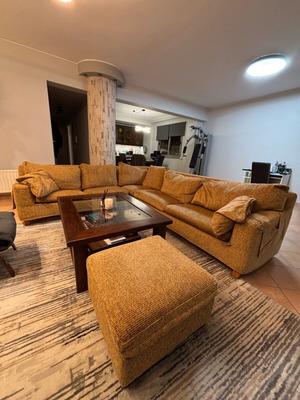 Γωνιακός καναπές Casa Di Patsi μεταχειρισμένος, 8 θέσεων, μπεζ-καφέ
