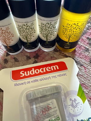 Travel size bath set and Sudocrem gift new