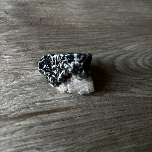 Zebra Stone natural rock with black and white geometric patterns