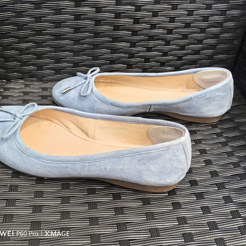 Bata ballerinas used, size 38, natural suede, blue
