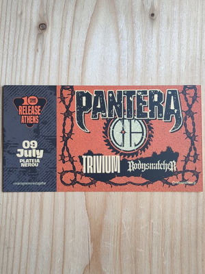 Pantera Trivium Bodysnatcher Concert Ticket new, Release Festival 9/7/2026