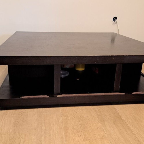Coffee table used, wooden, 1.20x1.20 m, height 36 cm
