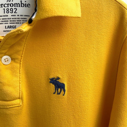 Abercrombie & Fitch Kids Polo Shirt Yellow Used Size L
