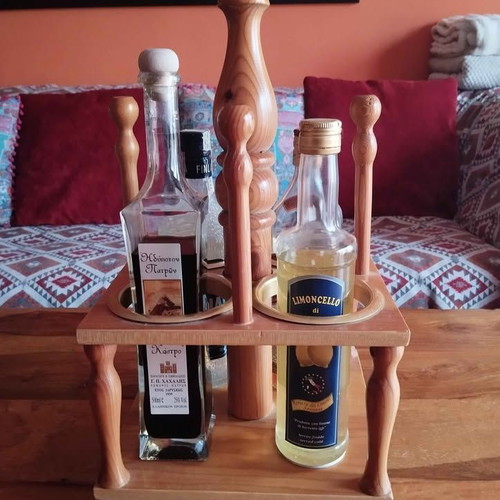 Wooden vintage boho drink holder new