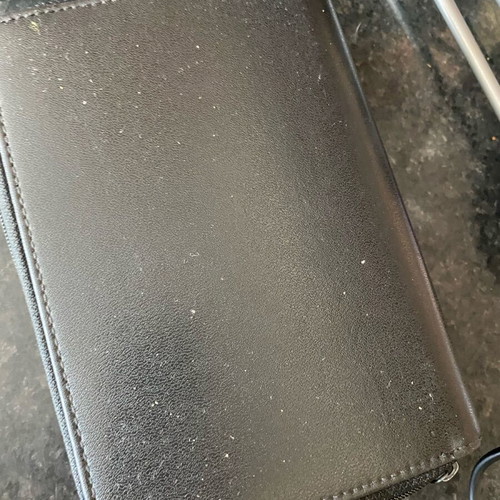Men's wallet used, ideal gift for grandfather, black